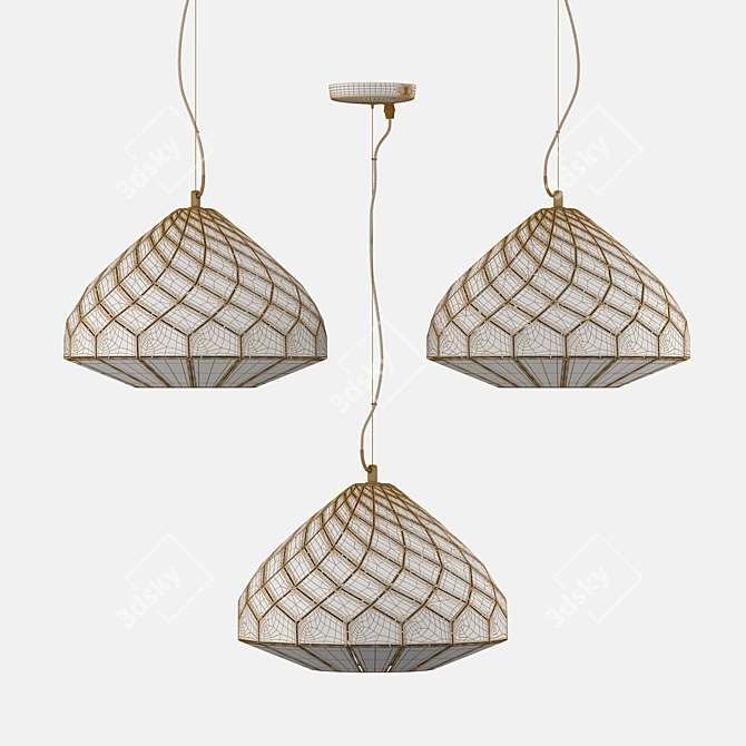 Stylish Loft Pendant: RegenBogen Kassel 3D model image 5