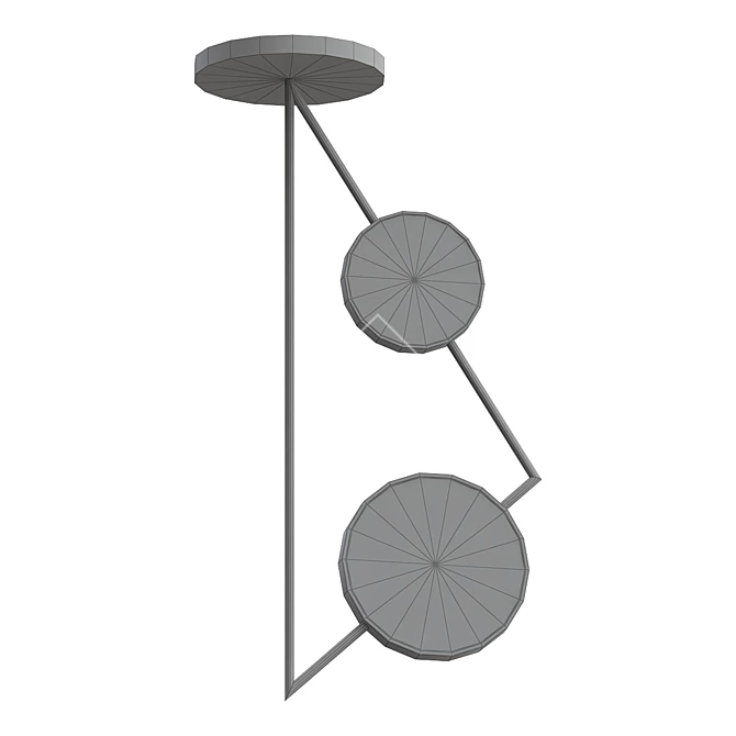 Versatile Triangle Pendant Lamps 3D model image 6