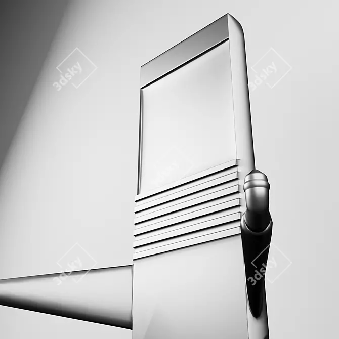 Versatile Metallic Clothes Hook 3D model image 3