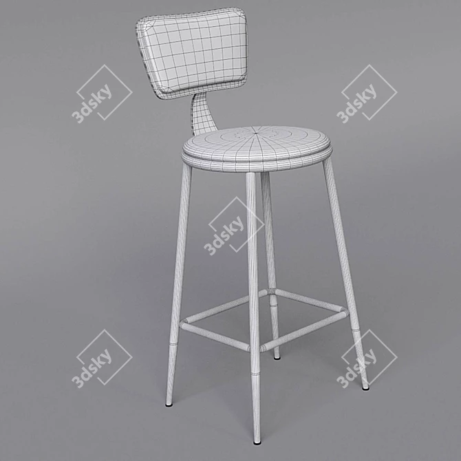 Ber&Ba Bar Chair - Stylish and Sturdy 3D model image 3