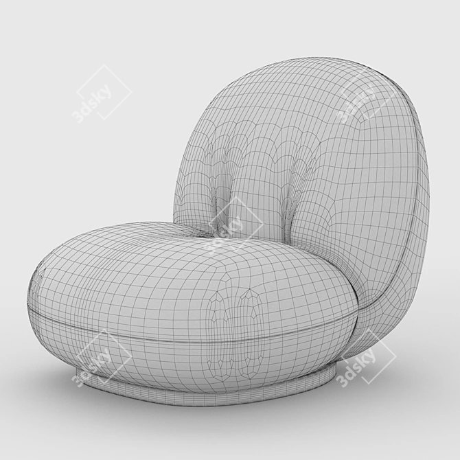 Cloudlike Comfort: Pacha Lounge Chair by GUBI 3D model image 4