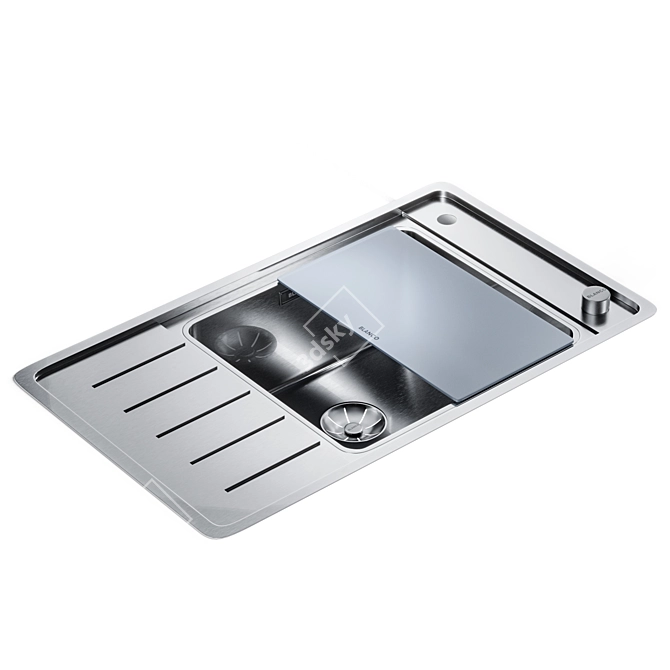 Elegant Blanco Andano XL 6 S-IF Compact Sink 3D model image 2
