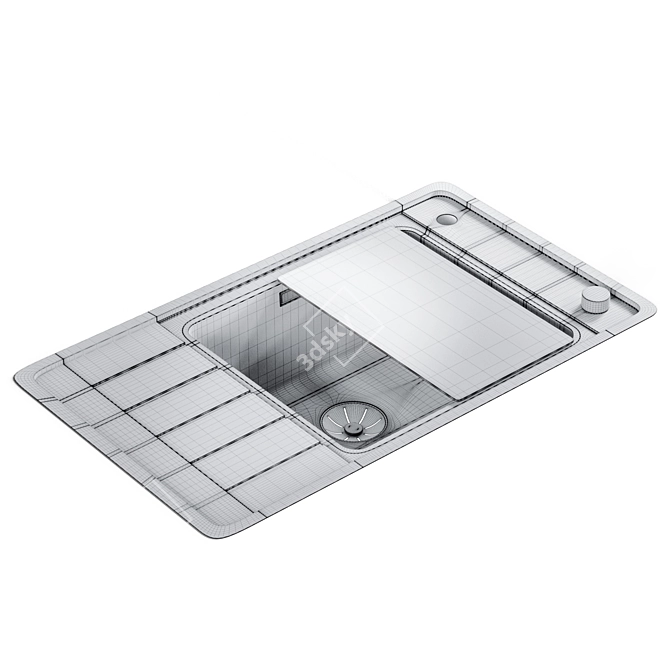 Elegant Blanco Andano XL 6 S-IF Compact Sink 3D model image 4