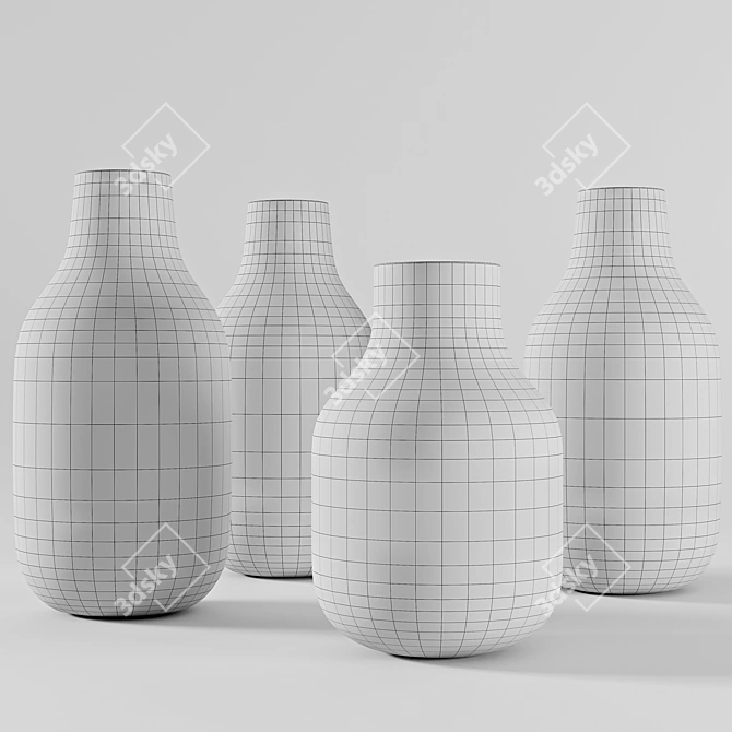 Strypy Vases Bosa - Unique Contemporary Design 3D model image 5