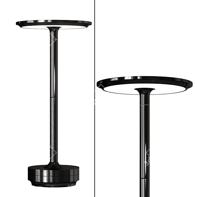 Ambientec Turn: Sleek Aluminum Black 3D model image 3