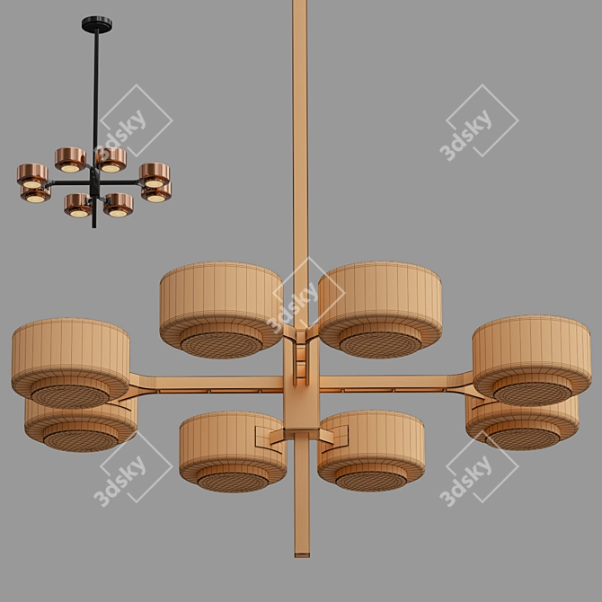 Elegant Jalen Chandelier: 2016 Version 3D model image 2