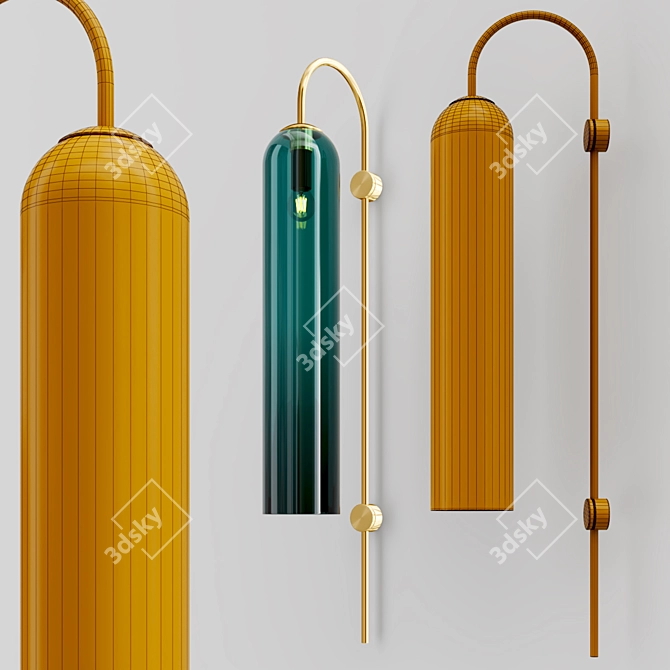 Vian Wall: Contemporary Lighting Fixture 3D model image 3