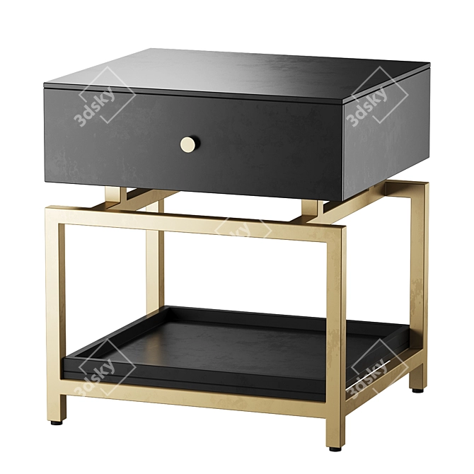 Aviano Bedside Table by Wooden Kors 3D model image 1