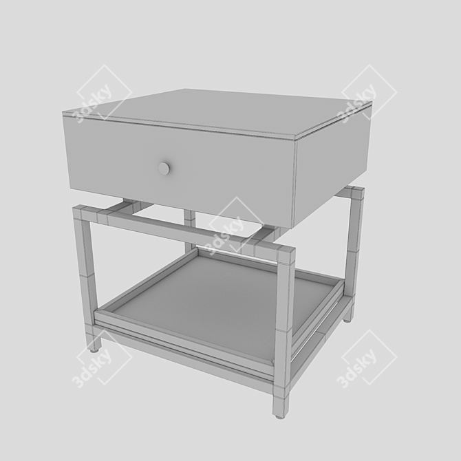 Aviano Bedside Table by Wooden Kors 3D model image 3