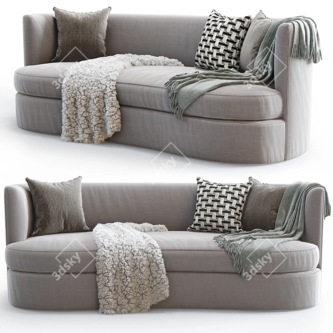 Elegant Baker Opera Sofa 3D model image 1