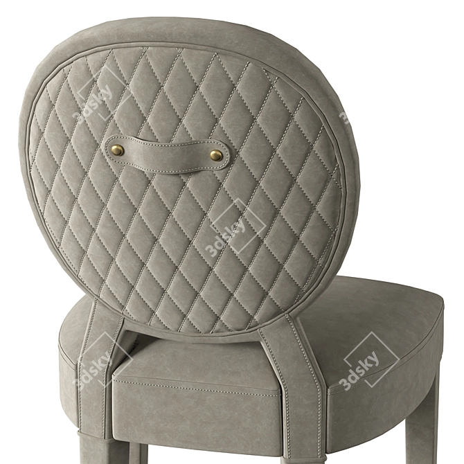 Elegant Diamond Quilted Bar Stool 3D model image 3