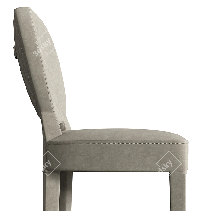 Elegant Diamond Quilted Bar Stool 3D model image 4