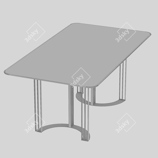 Classic Boston Dining Table 3D model image 3