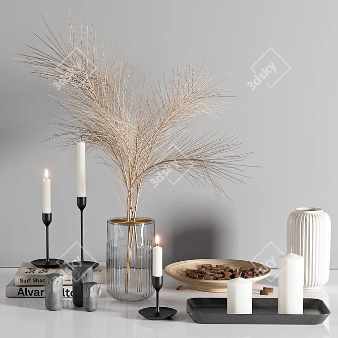 Modern Scandinavian Decor Set 3D model image 9