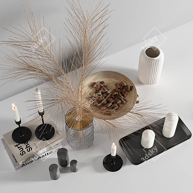 Modern Scandinavian Decor Set 3D model image 10