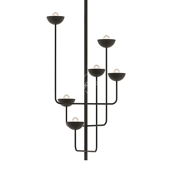 Modern Geometric Chandelier 3D model image 1