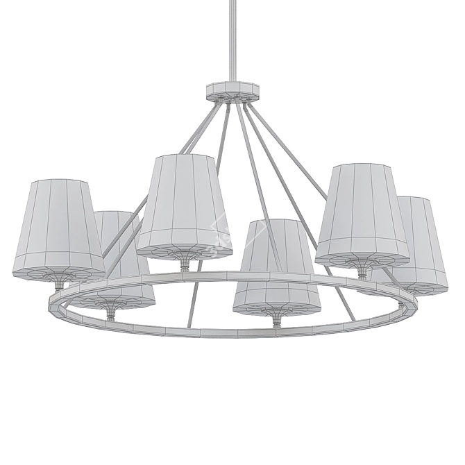 Elegant Jamestown Gold Chandelier 3D model image 2