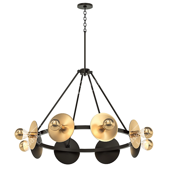 Elegant Zayden Chandelier - Small 3D model image 1