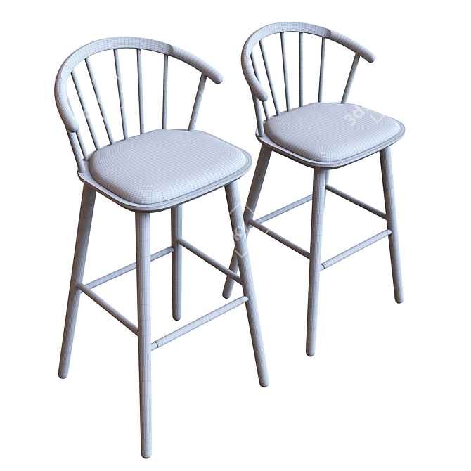 Bolia Sleek High Low Barstool: Stylish & Versatile! 3D model image 6