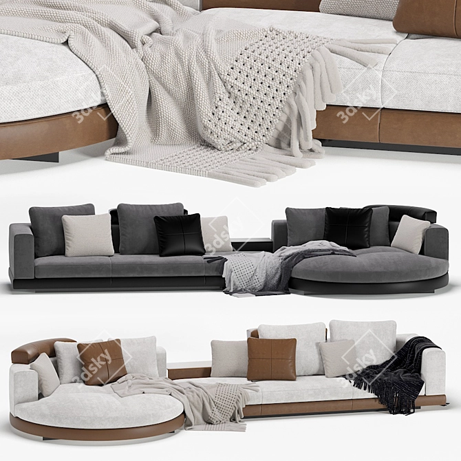 Minotti Connery Modular Sofa: Stylish and Versatile Seating 3D model image 1