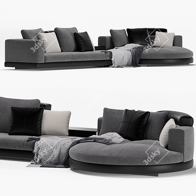Minotti Connery Modular Sofa: Stylish and Versatile Seating 3D model image 4