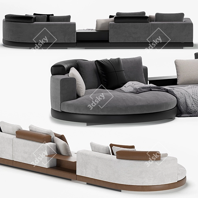 Minotti Connery Modular Sofa: Stylish and Versatile Seating 3D model image 6