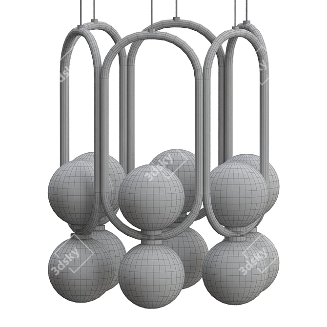 Elegant Glow: WALLEY Chandelier 3D model image 2