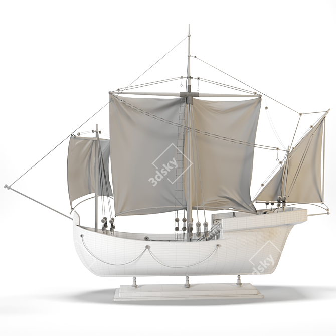 Seafarer's Dream Sailing Boat 3D model image 5