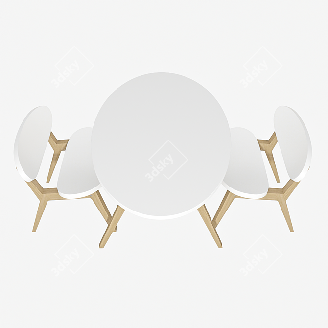 Ellipse Classic Coffee Table 3D model image 2