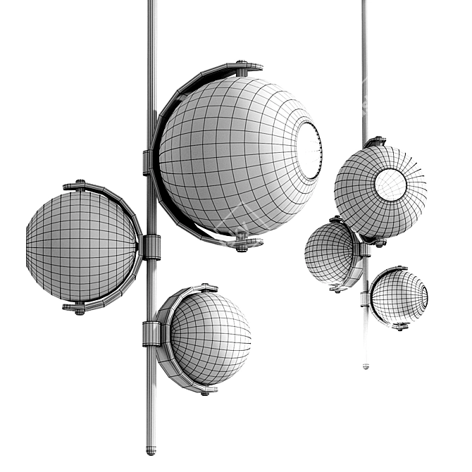 Ethereal Glow Chandelier 3D model image 2
