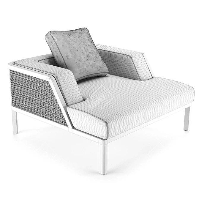 Luxury Grand Life Armchair 3D model image 1