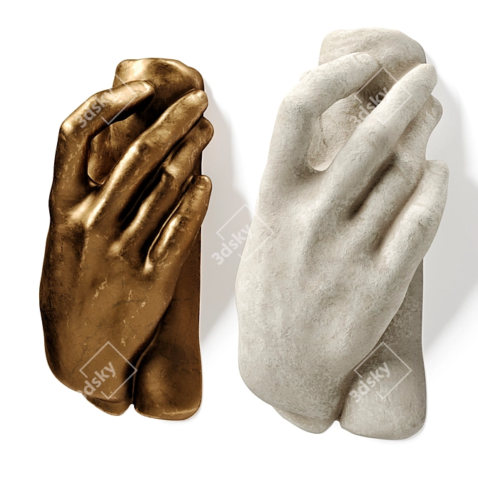 Sculpted Hand Wall Art 3D model image 2