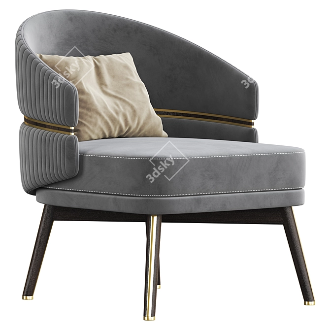 Modern Comfort: Billy Armchair 3D model image 2
