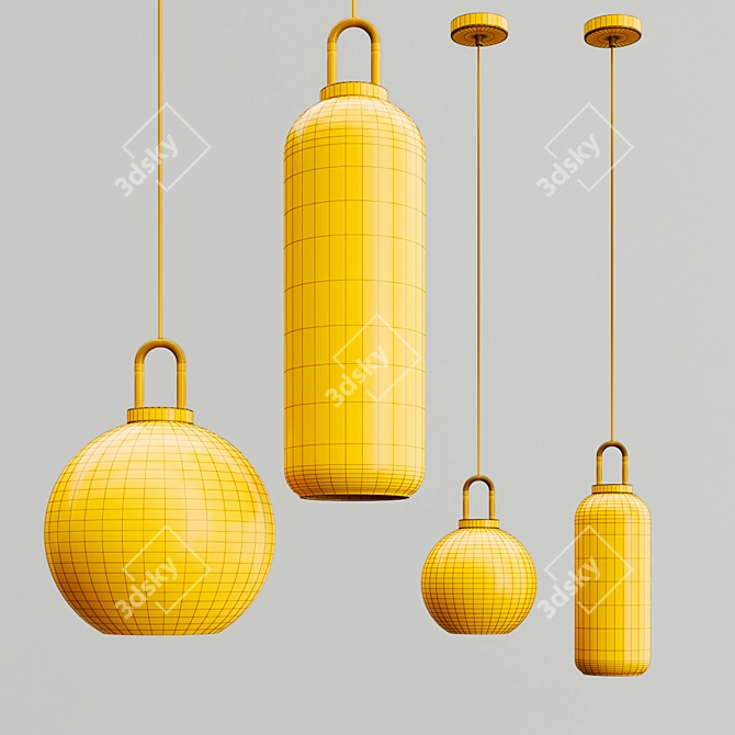 Modern Magnetic Pendant Lamps 3D model image 3