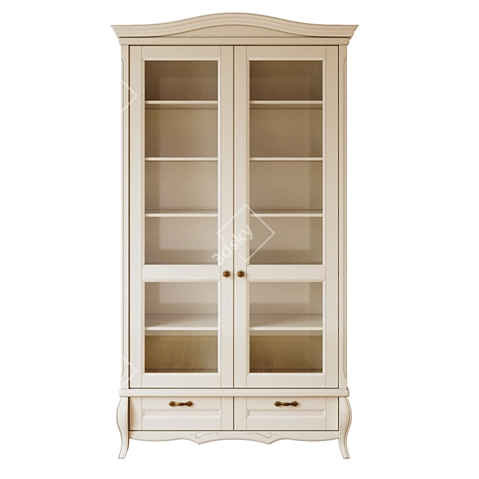 Cleopatra Bookcase #2: Exquisite Wood and Glass Design 3D model image 2