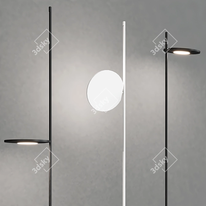 Sleek LED Floor Lamp: KIMIA by Stilnovo 3D model image 2