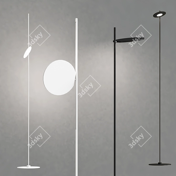 Sleek LED Floor Lamp: KIMIA by Stilnovo 3D model image 3