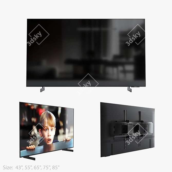 Samsung AU8000 Crystal UHD 4K Smart TV 3D model image 1