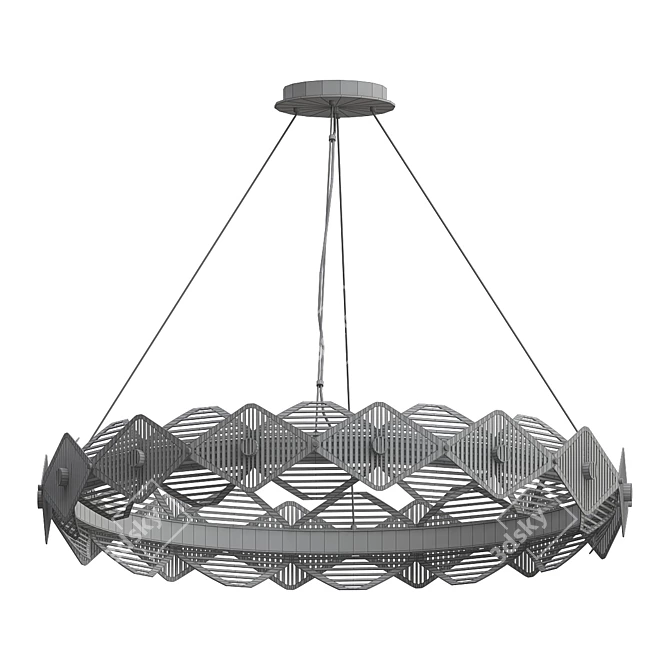 Gilded Elegance: Rote Pendant Light 3D model image 3