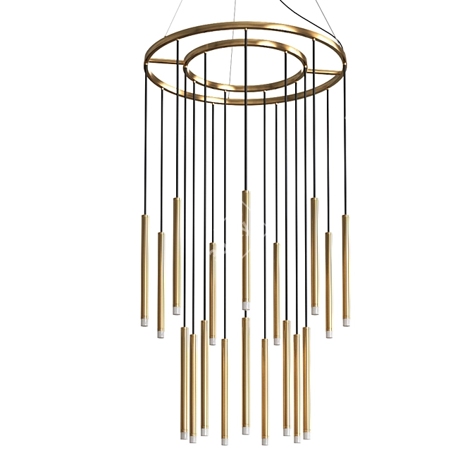 Grok Candle Chandelier 3D model image 1