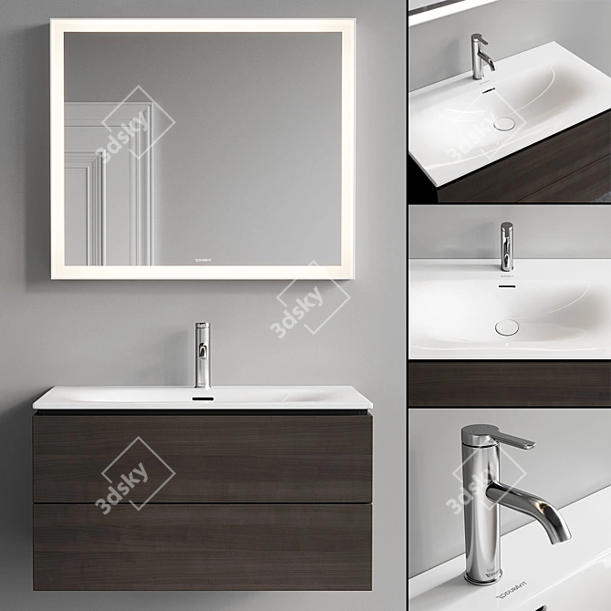 Duravit L-Cube Vanity Unit Set 3D model image 1