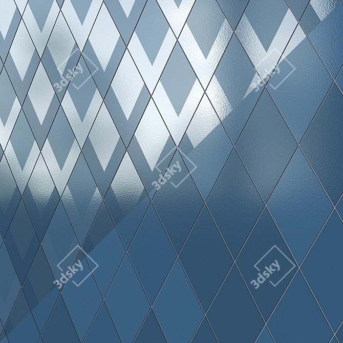 Flow Diamond Tiles: Elegant and Modern 3D model image 2