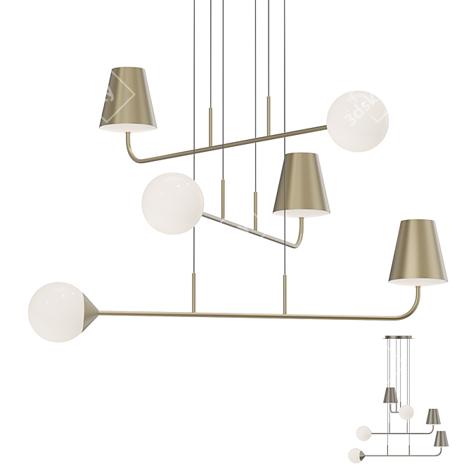 Monika Pendant Lamp: Stylish Illumination for your Space 3D model image 1