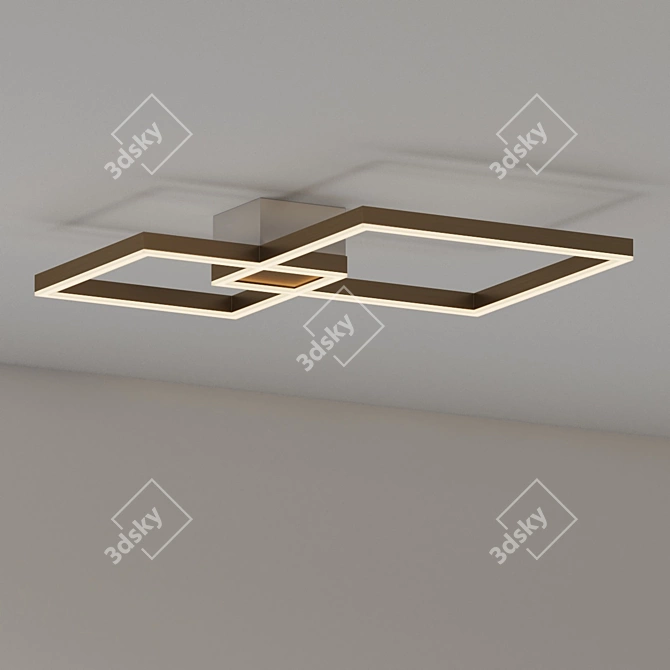 Fractal LED: Modern Asymmetric Lighting 3D model image 2
