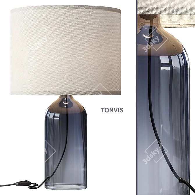 TONVIS Modern Glass Table Lamp 3D model image 4