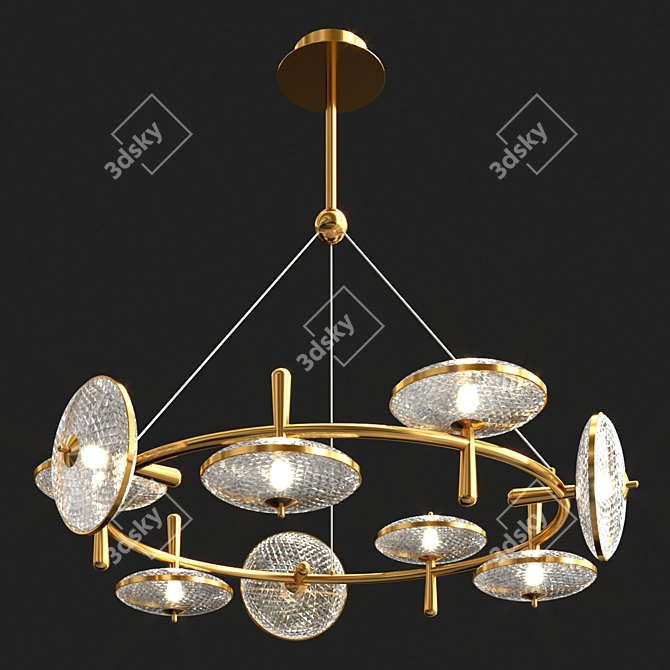 Elegant CECILIA Chandelier: Captivating Illumination 3D model image 1