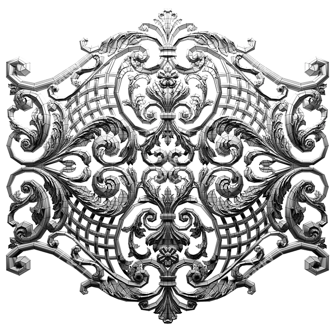 Wood Carving Design 5612 3D model image 4