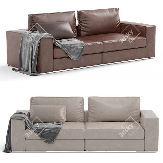 Modern Natuzzi Italia 2-Seater Sofa 3D model image 1