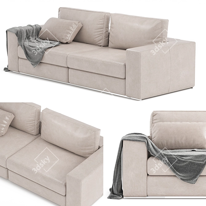 Modern Natuzzi Italia 2-Seater Sofa 3D model image 4