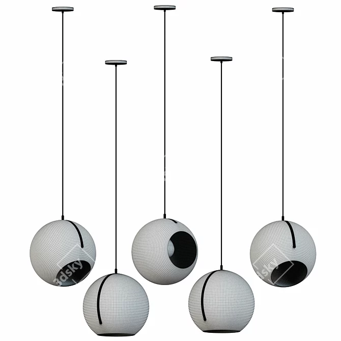 Luminous Nordic Pendant Lighting: Modern, Colorful, Loft Decor 3D model image 3